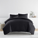 King Black Duvet Cover Set Super Soft Microfiber Bedding in Solid Colors