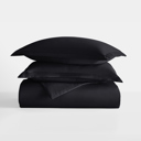 King Black Duvet Cover Set Super Soft Microfiber Bedding in Solid Colors