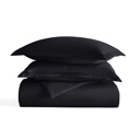 King Black Duvet Cover Set Super Soft Microfiber Bedding in Solid Colors