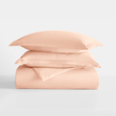 King Blush Duvet Cover Set Super Soft Microfiber Bedding in Solid Colors