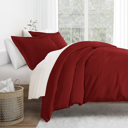 King Burgundy Duvet Cover Set Super Soft Microfiber Bedding in Solid Colors