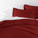 King Burgundy Duvet Cover Set Super Soft Microfiber Bedding in Solid Colors