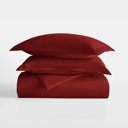 King Burgundy Duvet Cover Set Super Soft Microfiber Bedding in Solid Colors