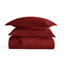 King Burgundy Duvet Cover Set Super Soft Microfiber Bedding in Solid Colors