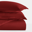 King Burgundy Duvet Cover Set Super Soft Microfiber Bedding in Solid Colors