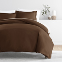 King Chocolate Duvet Cover Set Super Soft Microfiber Bedding in Solid Colors