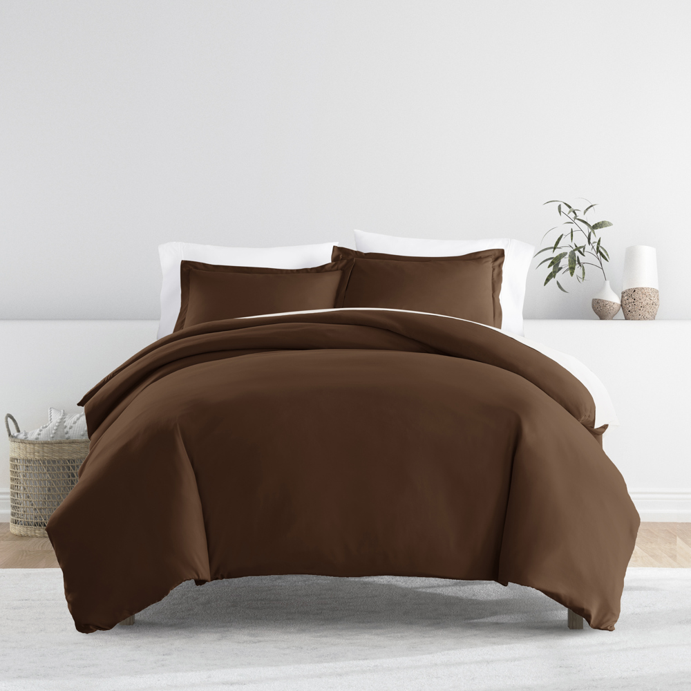 Duvet Cover Set Super Soft Microfiber Bedding in Solid Colors