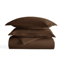 King Chocolate Duvet Cover Set Super Soft Microfiber Bedding in Solid Colors