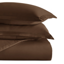 King Chocolate Duvet Cover Set Super Soft Microfiber Bedding in Solid Colors