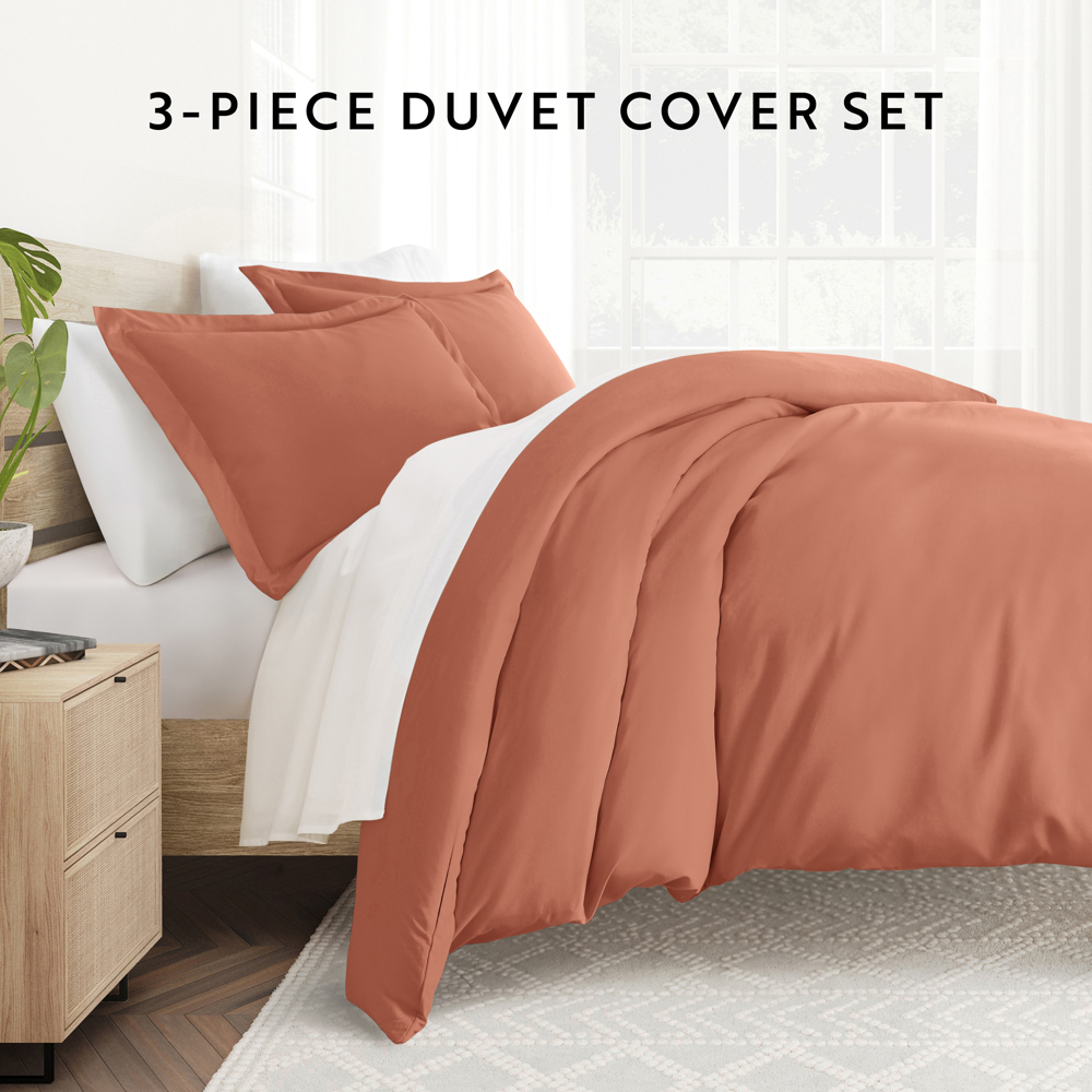 Duvet Cover Set Super Soft Microfiber Bedding in Solid Colors