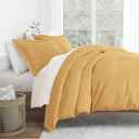 King Gold Duvet Cover Set Super Soft Microfiber Bedding in Solid Colors