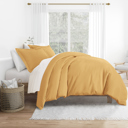 King Gold Duvet Cover Set Super Soft Microfiber Bedding in Solid Colors