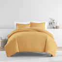 King Gold Duvet Cover Set Super Soft Microfiber Bedding in Solid Colors