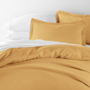 King Gold Duvet Cover Set Super Soft Microfiber Bedding in Solid Colors