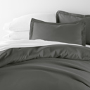 King Gray Duvet Cover Set Super Soft Microfiber Bedding in Solid Colors