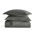 King Gray Duvet Cover Set Super Soft Microfiber Bedding in Solid Colors