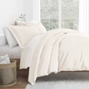 King Ivory Duvet Cover Set Super Soft Microfiber Bedding in Solid Colors