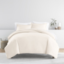 King Ivory Duvet Cover Set Super Soft Microfiber Bedding in Solid Colors