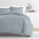 King Light Blue Duvet Cover Set Super Soft Microfiber Bedding in Solid Colors