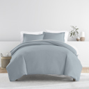 King Light Blue Duvet Cover Set Super Soft Microfiber Bedding in Solid Colors