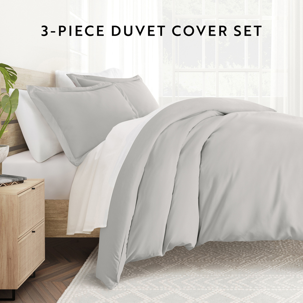 Duvet Cover Set Super Soft Microfiber Bedding in Solid Colors