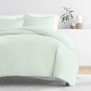 King Mint Duvet Cover Set Super Soft Microfiber Bedding in Solid Colors