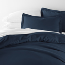 King Navy Duvet Cover Set Super Soft Microfiber Bedding in Solid Colors