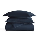 King Navy Duvet Cover Set Super Soft Microfiber Bedding in Solid Colors