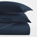 King Navy Duvet Cover Set Super Soft Microfiber Bedding in Solid Colors