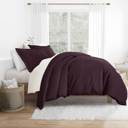 King Purple Duvet Cover Set Super Soft Microfiber Bedding in Solid Colors