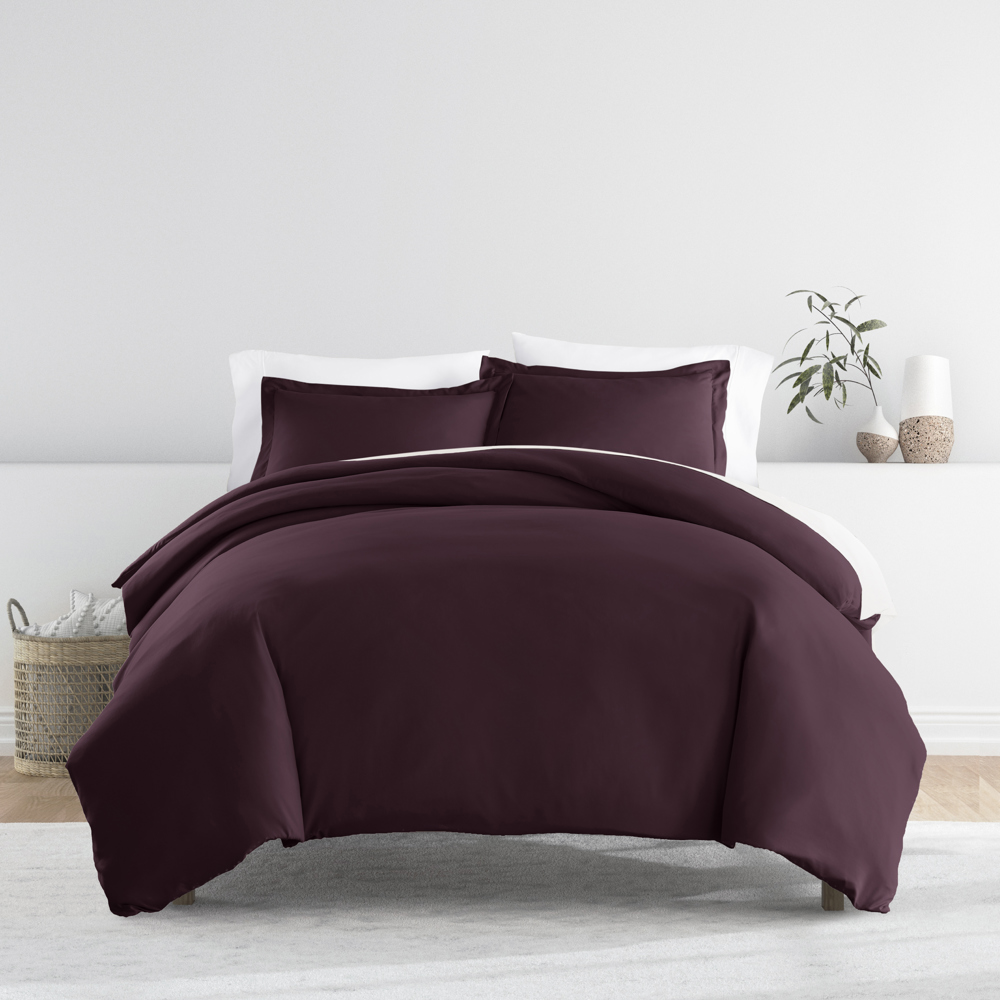 Duvet Cover Set Super Soft Microfiber Bedding in Solid Colors