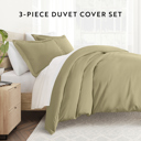 King Sage Duvet Cover Set Super Soft Microfiber Bedding in Solid Colors