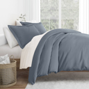 King Stone Duvet Cover Set Super Soft Microfiber Bedding in Solid Colors