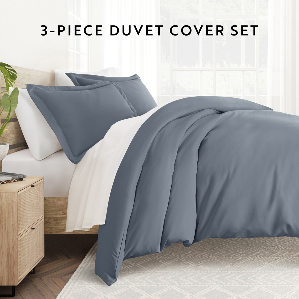 Duvet Cover Set Super Soft Microfiber Bedding in Solid Colors