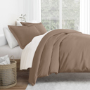 King Taupe Duvet Cover Set Super Soft Microfiber Bedding in Solid Colors