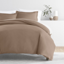 King Taupe Duvet Cover Set Super Soft Microfiber Bedding in Solid Colors