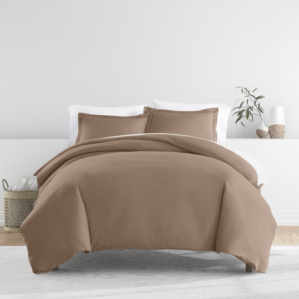 Duvet Cover Set Super Soft Microfiber Bedding in Solid Colors