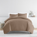 King Taupe Duvet Cover Set Super Soft Microfiber Bedding in Solid Colors