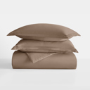 King Taupe Duvet Cover Set Super Soft Microfiber Bedding in Solid Colors