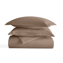 King Taupe Duvet Cover Set Super Soft Microfiber Bedding in Solid Colors