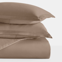 King Taupe Duvet Cover Set Super Soft Microfiber Bedding in Solid Colors