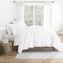 King White Duvet Cover Set Super Soft Microfiber Bedding in Solid Colors