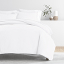 King White Duvet Cover Set Super Soft Microfiber Bedding in Solid Colors