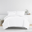 King White Duvet Cover Set Super Soft Microfiber Bedding in Solid Colors