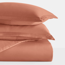 Queen Clay Duvet Cover Set Super Soft Microfiber Bedding in Solid Colors