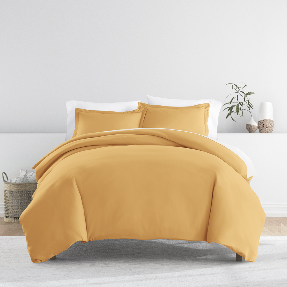 Duvet Cover Set Super Soft Microfiber Bedding in Solid Colors