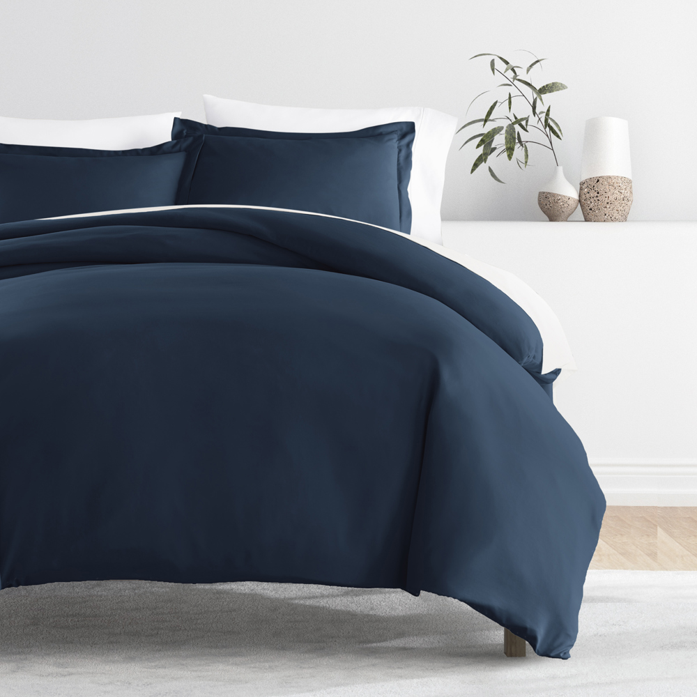 Duvet Cover Set Super Soft Microfiber Bedding in Solid Colors