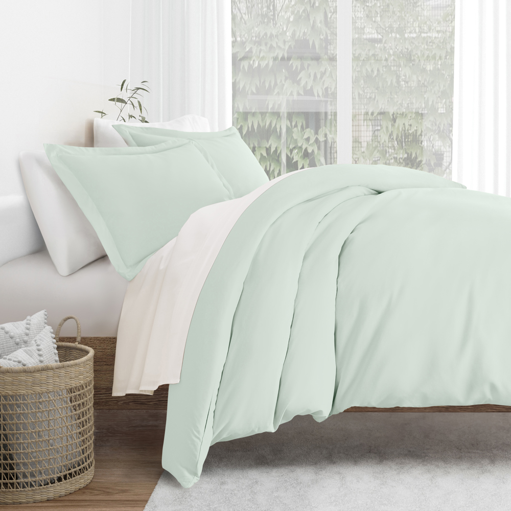 Duvet Cover Set Super Soft Microfiber Bedding in Solid Colors