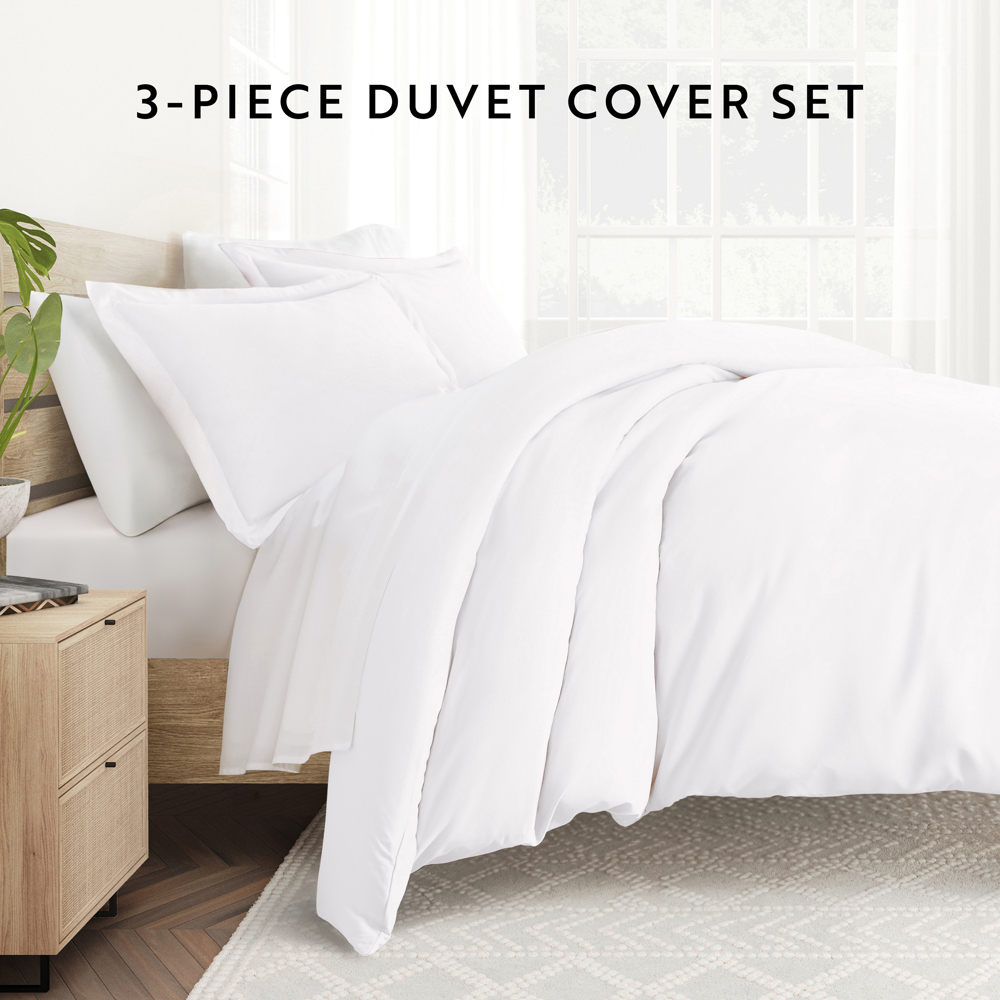 Duvet Cover Set Super Soft Microfiber Bedding in Solid Colors