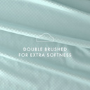 Full/Double Checkered Aqua Embossed Microfiber Sheet Set - Checkered Pattern